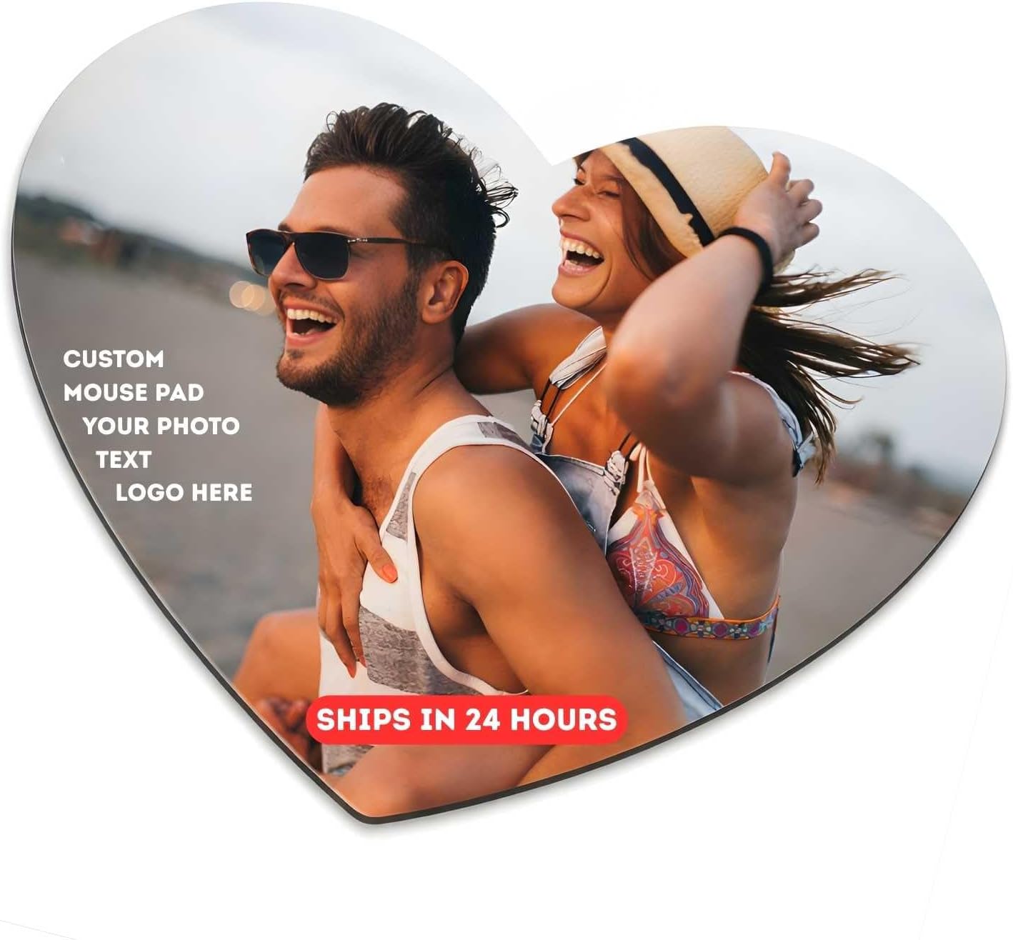 Custom Photo Mouse Pad – Personalized Picture & Text, Non-Slip Rubber Base for Office, Gaming & Home Desk