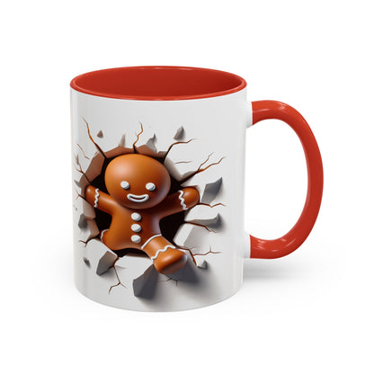 Gingerbread Man Christmas Mug - Festival Holiday Coffee Cup Gift Gingerbread man Santa Christmas mugs, multi-colors
