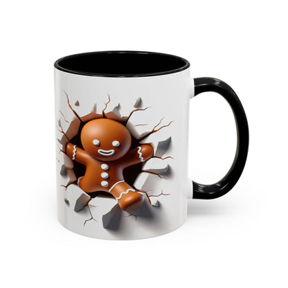 Gingerbread Man Christmas Mug - Festival Holiday Coffee Cup Gift Gingerbread man Santa Christmas mugs, multi-colors