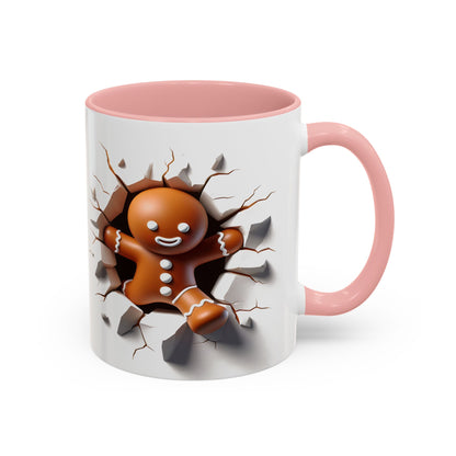 Gingerbread Man Christmas Mug - Festival Holiday Coffee Cup Gift Gingerbread man Santa Christmas mugs, multi-colors