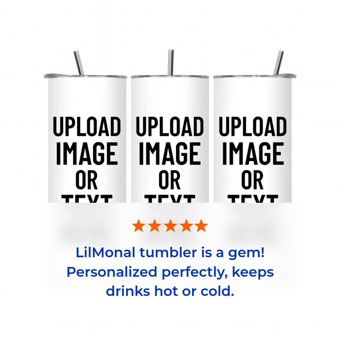 Custom 20oz Skinny Tumbler – Personalized with Your Photo, Text, or Logo