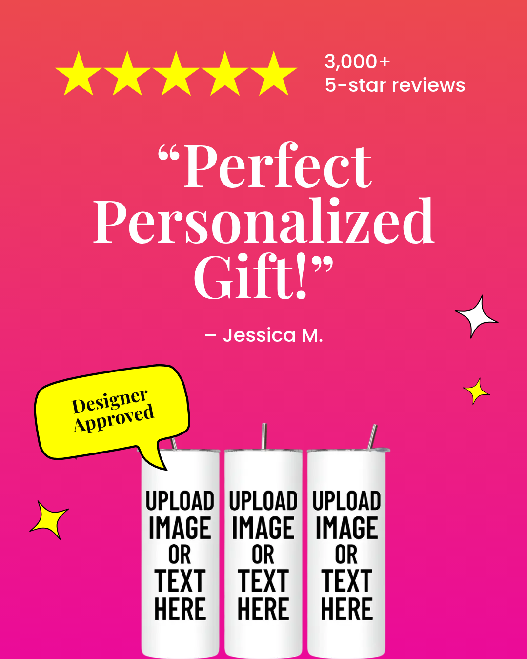 Custom 20oz Skinny Tumbler – Personalized with Your Photo, Text, or Logo